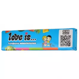Жевательные конфеты Love is со вкусом Арбуз-тропик (20 г.) картинка 372700 - МосИгра